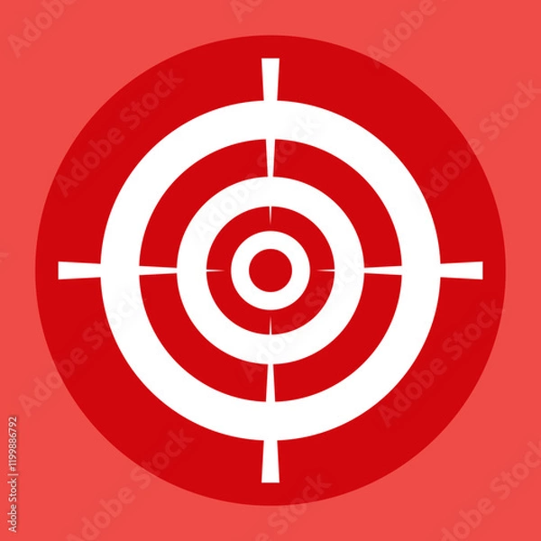 Fototapeta target with arrow vector art