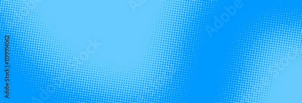 Fototapeta Modern navy blue pop art background with halftone dots in comic style, vector illustration eps10