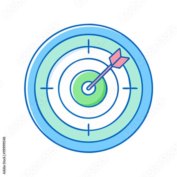 Fototapeta darts target icon, darts target vector illustration-simple illustration of darts target, perfect for darts target logos and themed design 