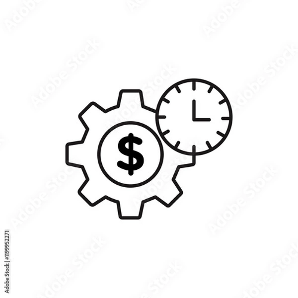 Obraz Efficiency icon Flat simple outline