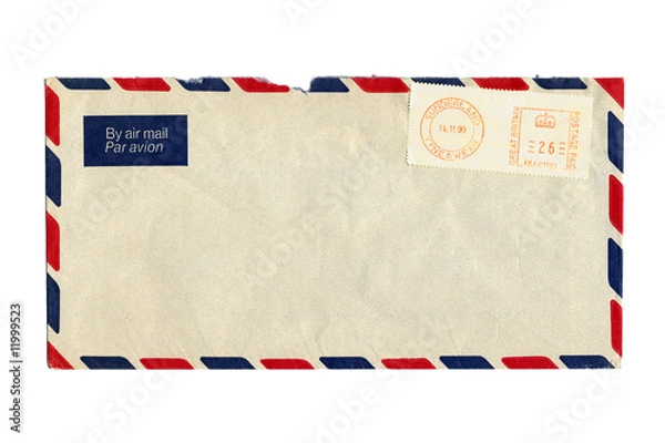 Obraz Airmail letter with UK postmark