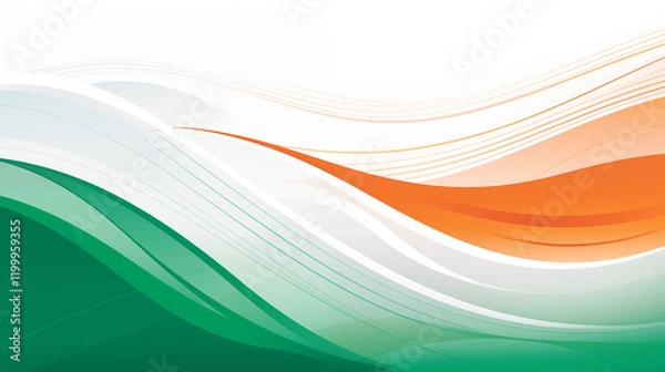 Obraz tricolor of indian flag vector background on white