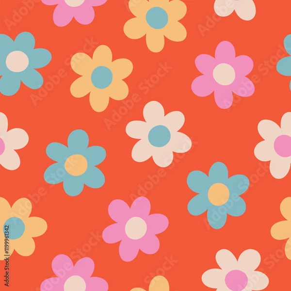 Fototapeta Floral Pattern Flowers Background Spring Floral Seamless Pattern