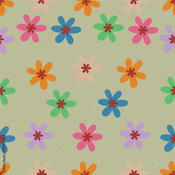 Obraz seamless flower pattern, floral print.