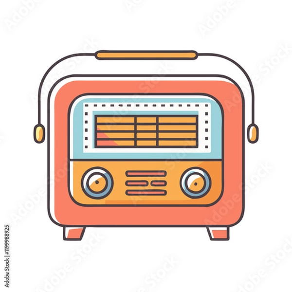 Fototapeta retro music player icon, retro music player vector illustration-simple illustration of retro music player, perfect for retro music player logos and themed design 