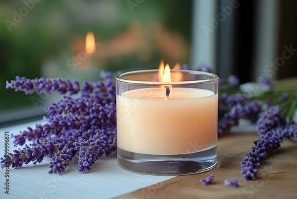 Obraz candle and lavender