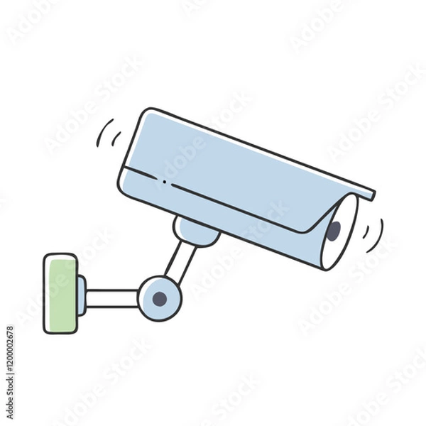 Fototapeta surveillance security camera icon, surveillance security camera line art - simple line art of surveillance security camera, perfect for surveillance security camera logos and icons and themed design 