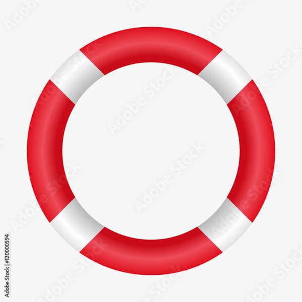 Obraz Vector Lifebuoy on a white background
