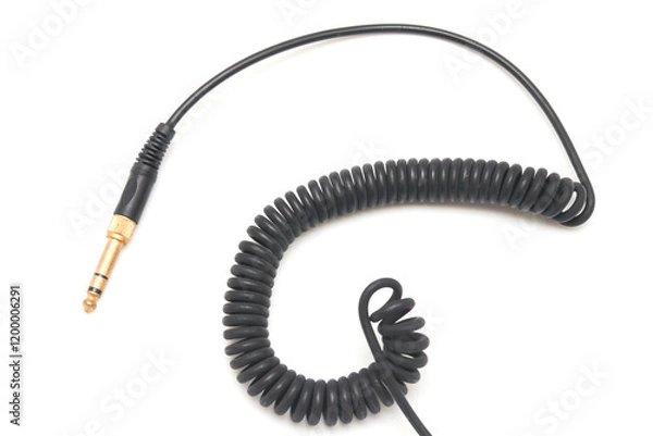 Obraz jack plug audio cable isolated on white background