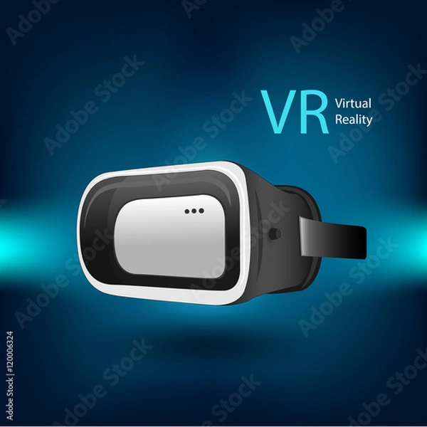 Fototapeta VR virtual reality simulator device by illustration