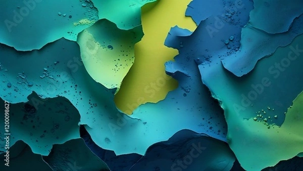 Fototapeta "Abstract Texture in Shades of Green, Turquoise, Teal, and Blue, Creating a Calm and Refreshing Composition with Smooth, Fluid Movement and a Soothing, Contemporary Artistic Feel"

