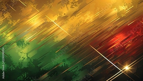Fototapeta "Abstract Composition Featuring a Blend of Green, Yellow, Gold, Orange, Red, and Brown Tones, Creating a Warm, Vibrant, and Earthy Visual Experience Full of Dynamic Energy and Rich Color Depth"

