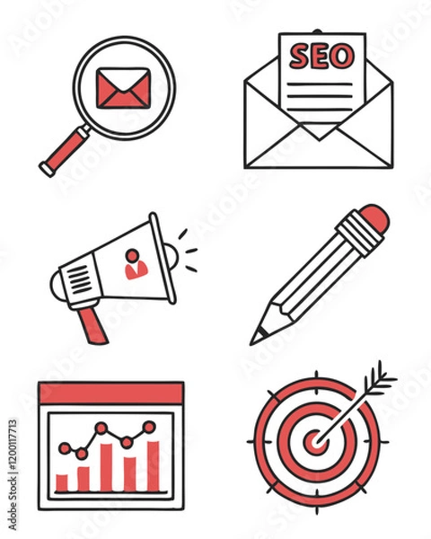 Fototapeta Digital Marketing Icons