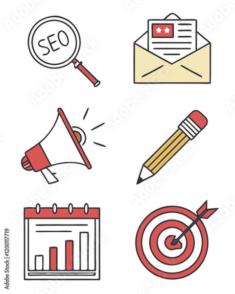 Fototapeta Digital Marketing Icons