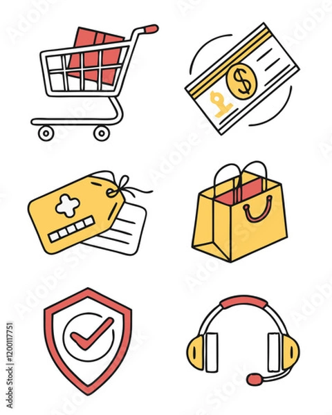 Fototapeta E-Commerce Icons