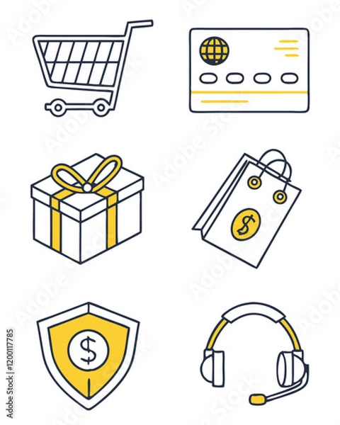 Fototapeta E-Commerce Icons