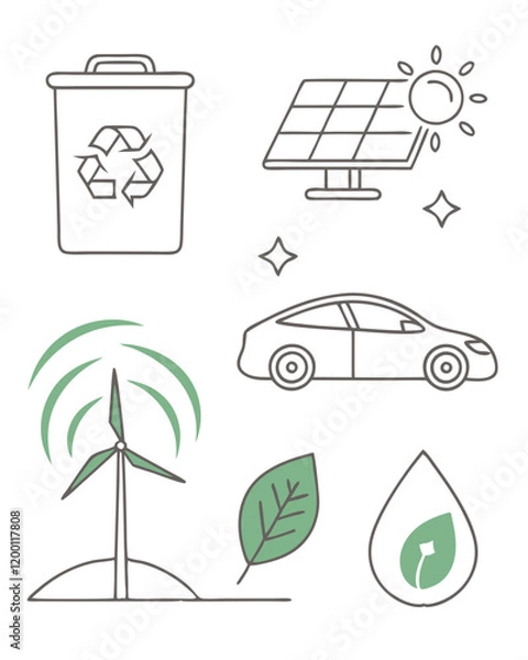 Fototapeta Eco-Friendly Icons