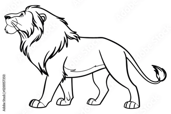 Obraz lion outline drawing