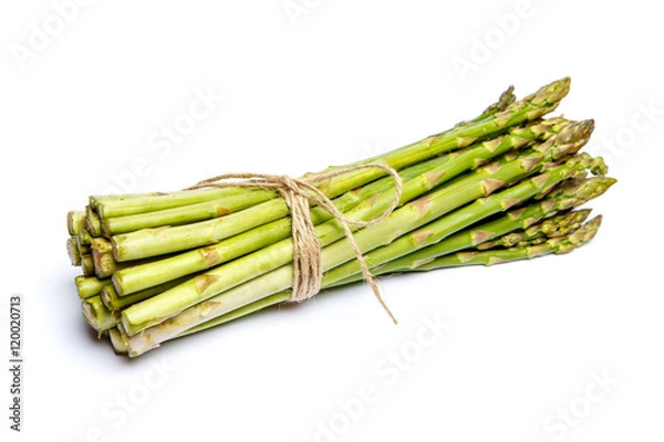 Fototapeta harvested asparagus isolated on white