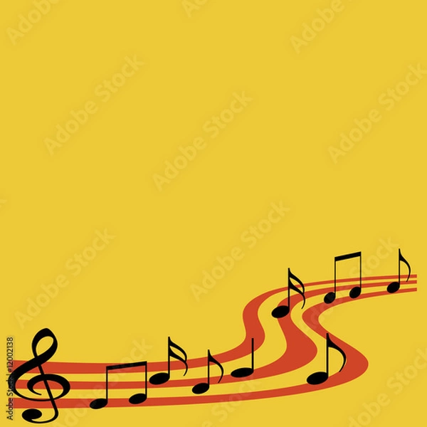 Fototapeta Musical Staff