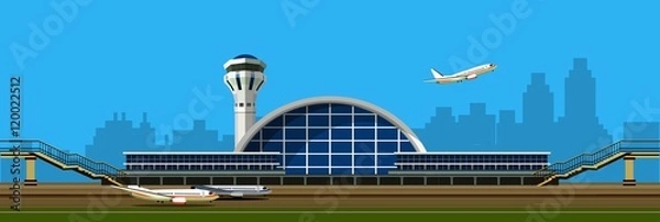 Obraz airport building vector illustration