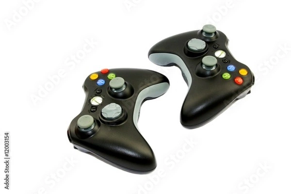 Obraz Two black wireless contrillers