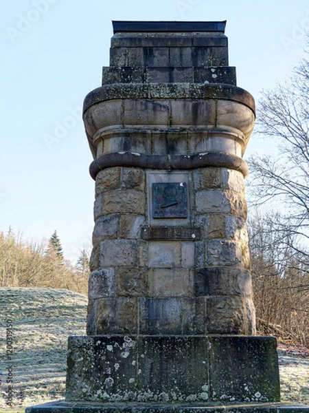 Fototapeta Bismarck Column monument in Bad Berleburg, Germany