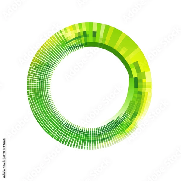 Fototapeta Isolated Green Abstract Circular Graphic