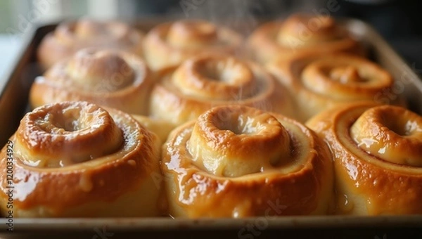 Fototapeta Cinnamon Swirls: A Warm, Glazed Delight