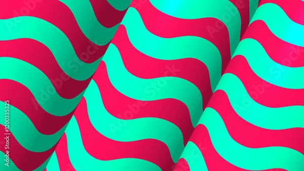 Fototapeta Stripe Seamless 3D Abstract Animated Background