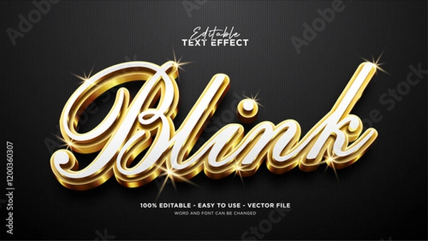 Fototapeta Expensive text effect, editable shining gold text effect