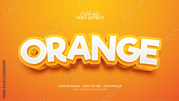 Fototapeta Orange text effect, editable fresh text effect