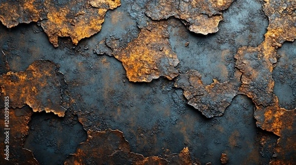 Fototapeta Rusty Metal Texture: A Dark and Oxidized Surface