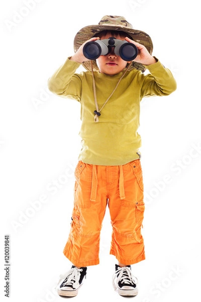Obraz  Boy with binoculars