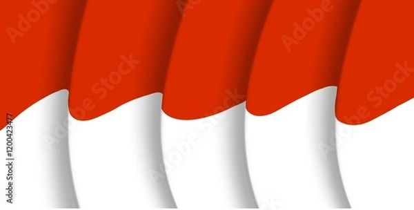Obraz Indonesian or monaco flag 3d background