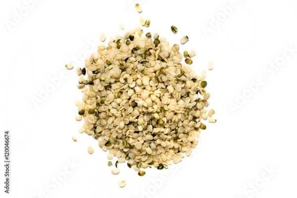 Fototapeta  Hemp hearts isolated on white
