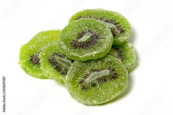 Fototapeta Dried kiwi fruit isolated on white
