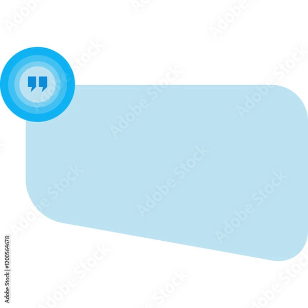 Obraz Blue quotes box vector
