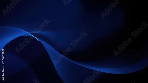 Obraz a close up of a blue wave on a black background,