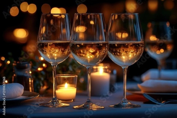 Fototapeta Joyful Friends Toasting with Glasses in Cozy Restaurant Gathering