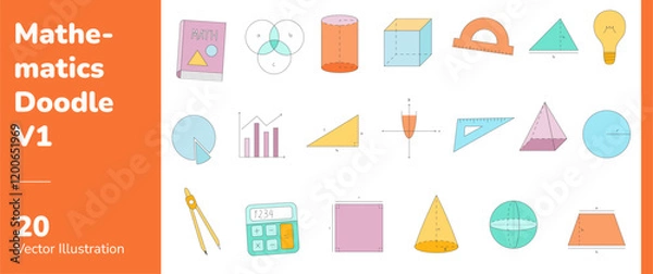 Obraz Mathematics Doodle 1