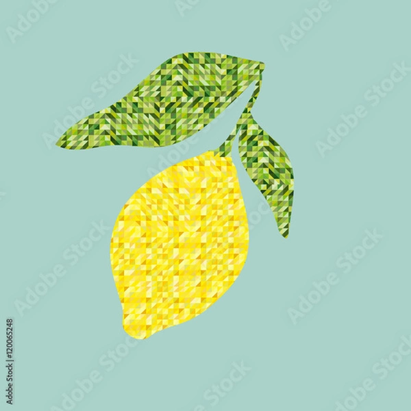 Fototapeta seamless mosaic pattern lemons