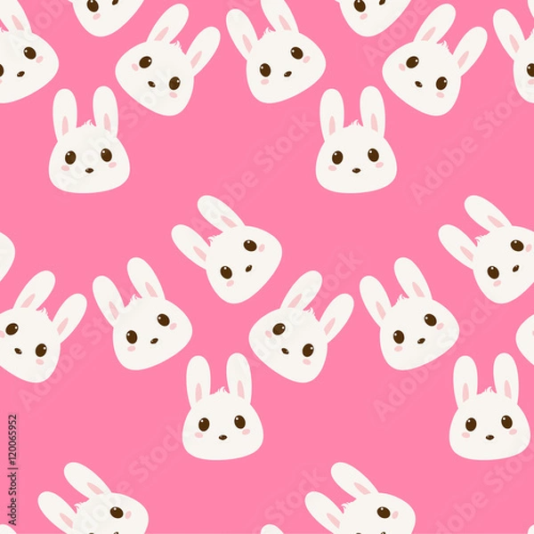 Fototapeta seamless pattern of rabbits