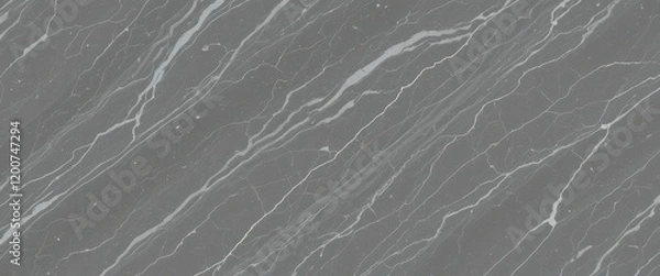 Fototapeta A sleek, gray marble texture with white veining for design use.