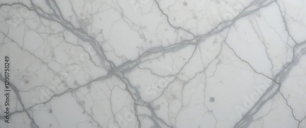 Obraz Elegant white marble surface with gray veining patterns.