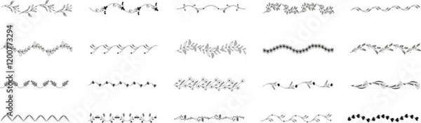 Fototapeta Seamless Border Set