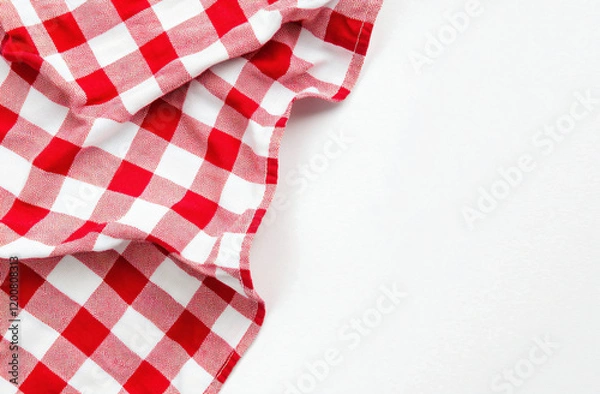 Fototapeta Red Gingham Tablecloth
