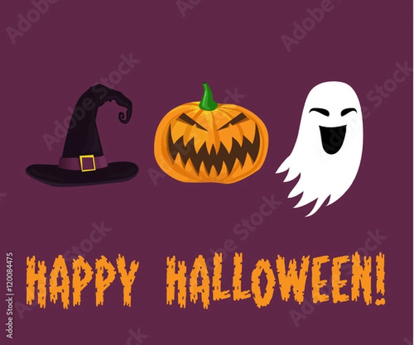 Obraz happy halloween poster
