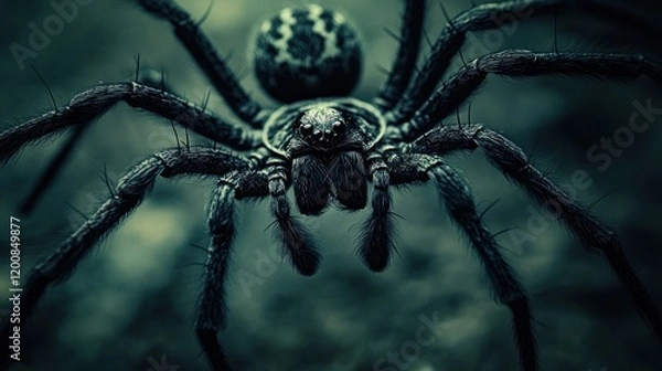 Obraz Close-up of a Spider in its Natural Habitat for Educational Content