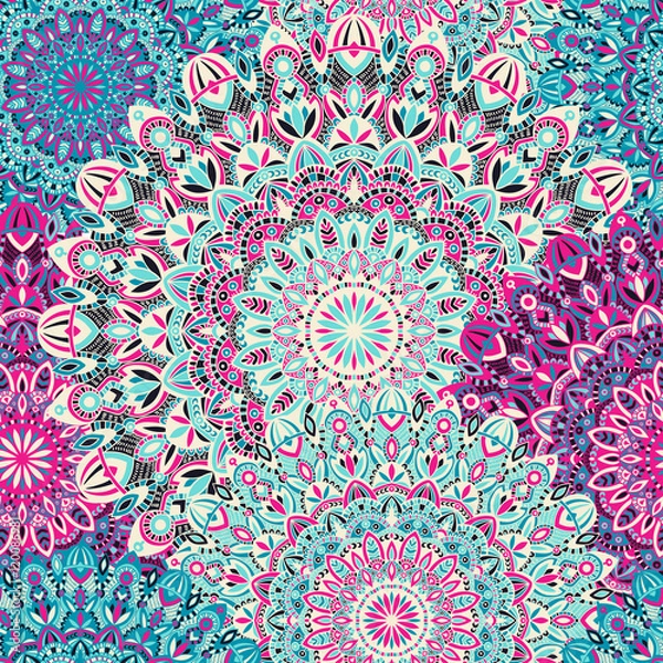 Obraz Mandala vector tribal vintage ethnic seamless pattern for print
